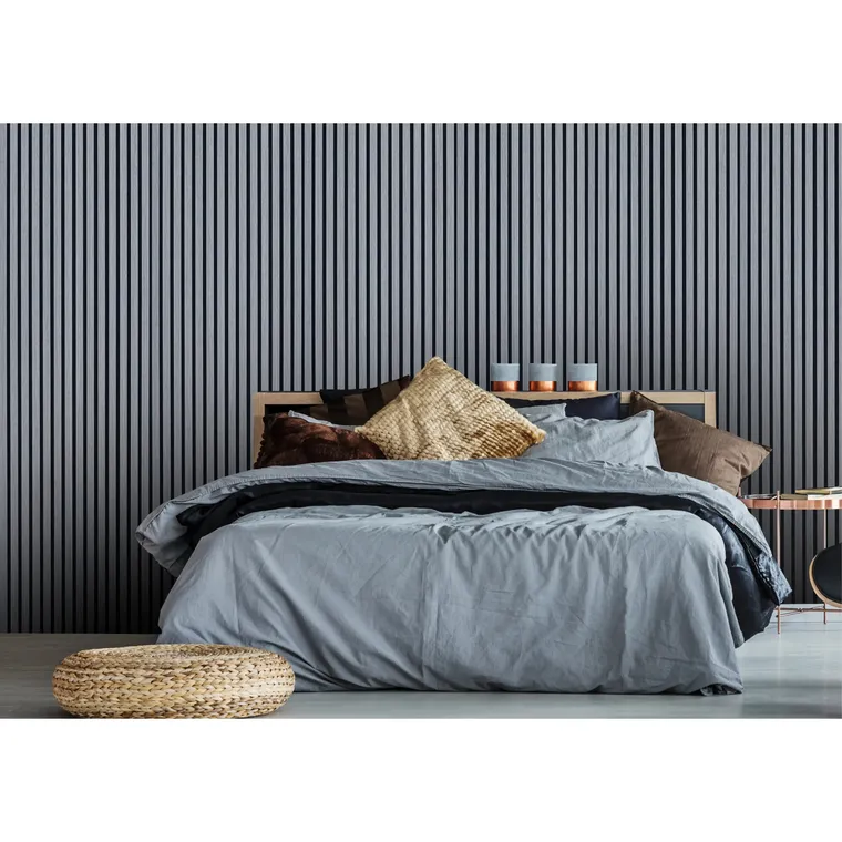 ألواح صوتية Grau «Mondholz» – 240 cm x 60 cm – قشرة خشب طبيعي – صورة 2